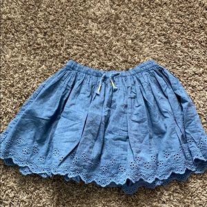 Layered kids summer skirt in blue